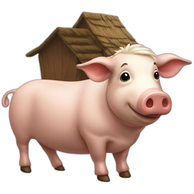 Cochon sur une vache emoji