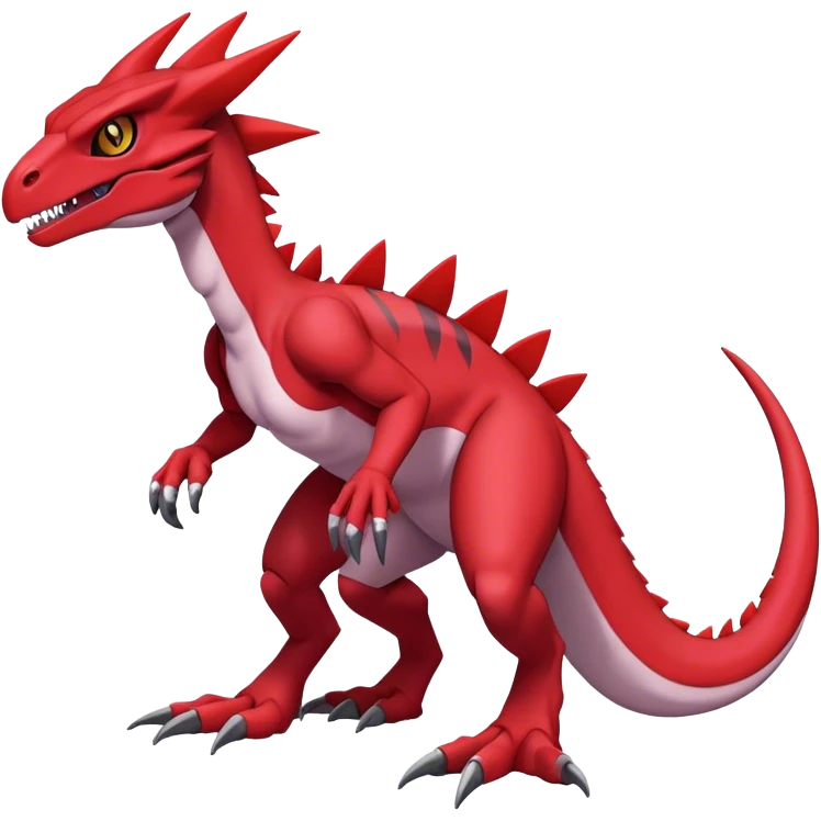  Cool Edgy Digimon-Fakemon-Guilmon-Genesect-Velociraptor-Dragon full body emoji
