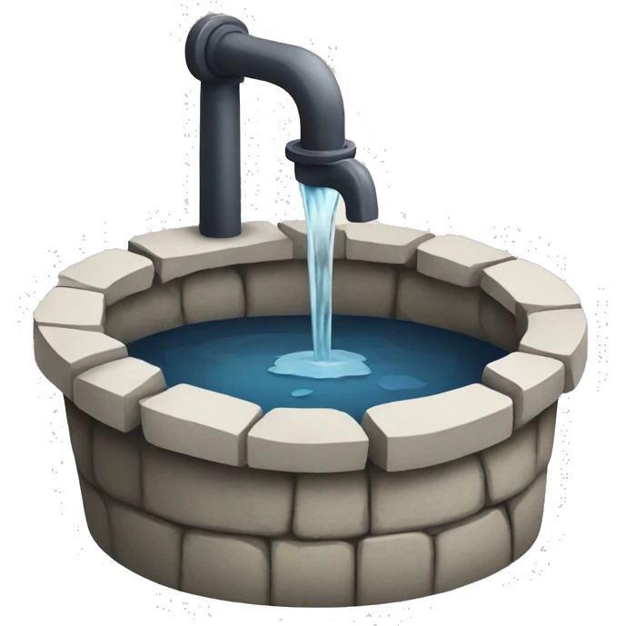 a water well made out of stone emoji