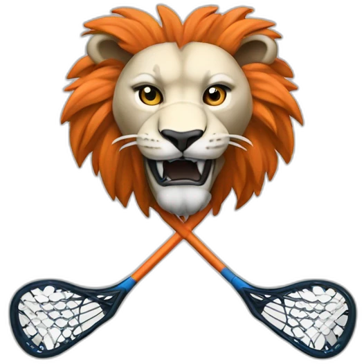 lacrosse lionness with amsterdam logo emoji