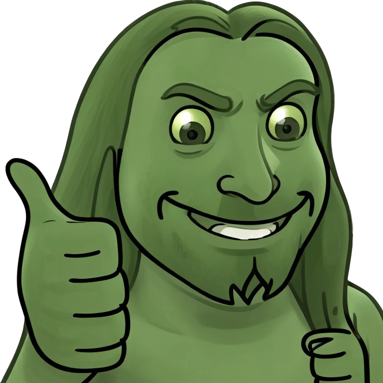 Man with long hair and a goatee holding a thumbs up   emoji