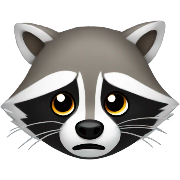 Racoon having a bad day emoji