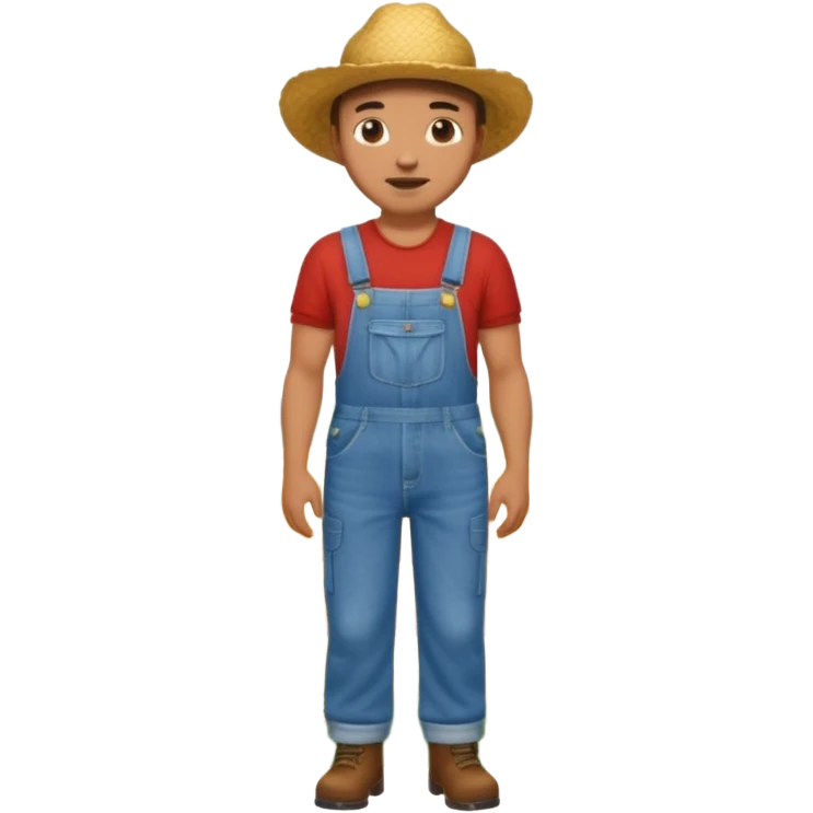 High resolution of  full body farmer emoji