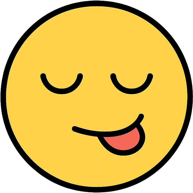 face with eyes closed and biting lower lip emoji