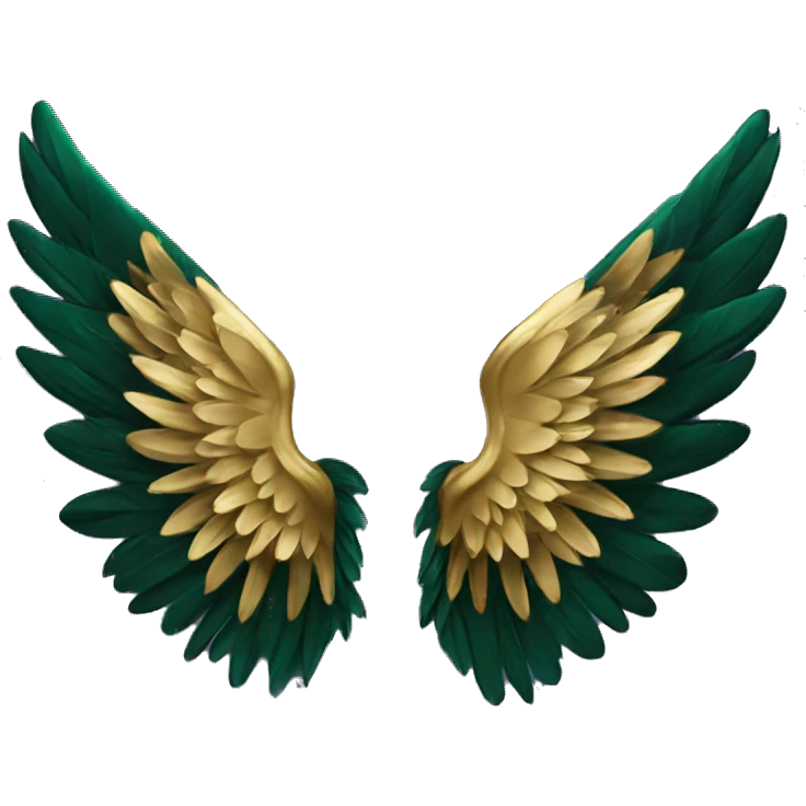 Dark green and gold Victoria secret wings emoji