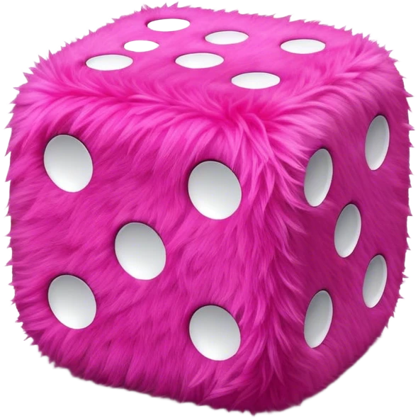 Pink fuzzy dice emoji