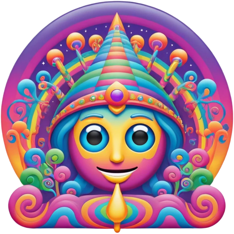 psychedelic concert poster emoji