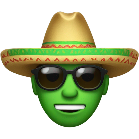 Popo con sombrero verde emoji