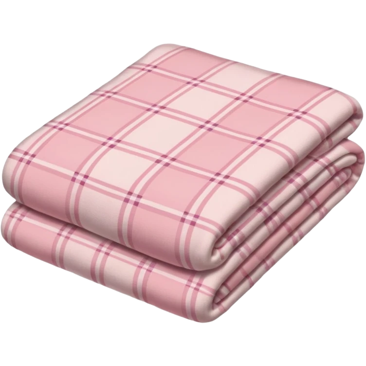 Light Pink Plaid Blanket emoji