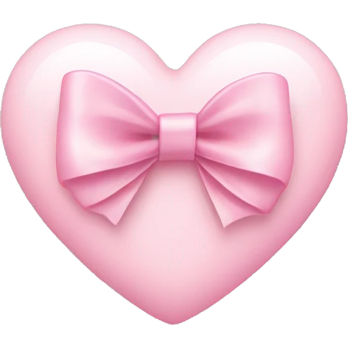 light pink heart with a bow emoji