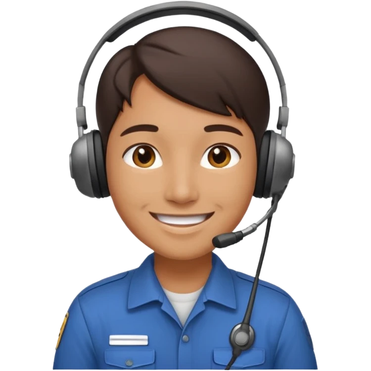 Dispatch department worker without helmet  emoji