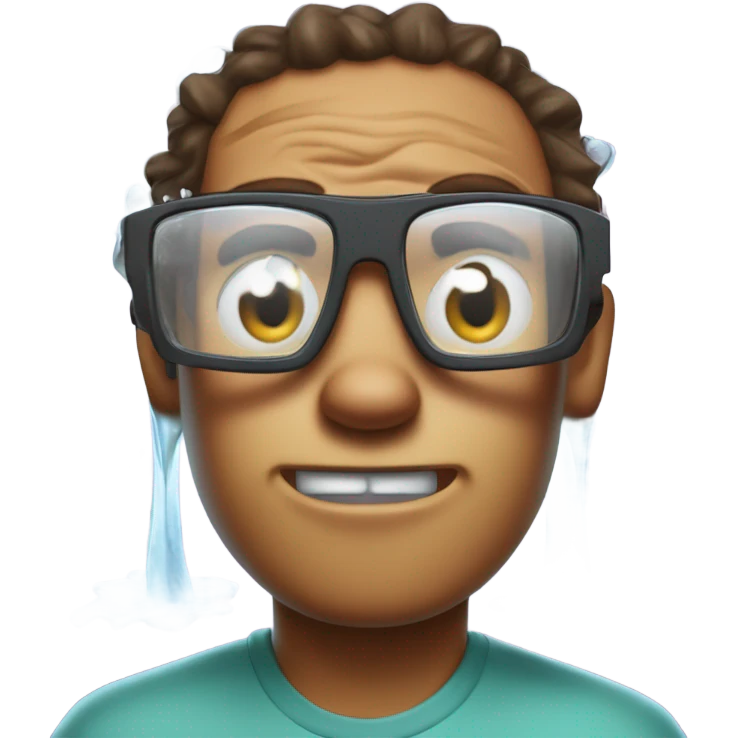 Dexter laboratory taking a shower  emoji