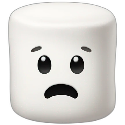 marshmallow without face emoji