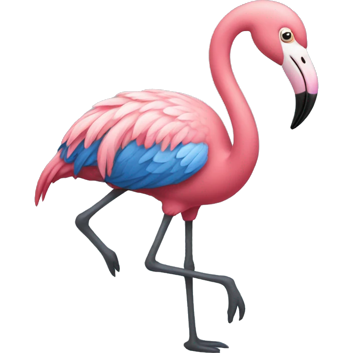 Blue flamingo  emoji