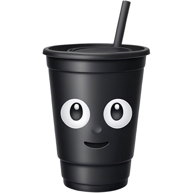 black plastic cup emoji