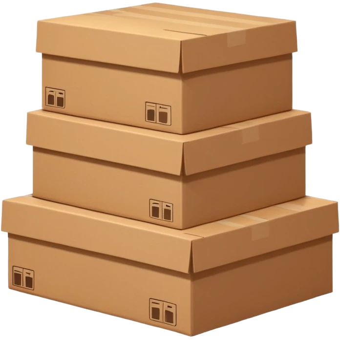 gigantic pile of cardboard boxes emoji