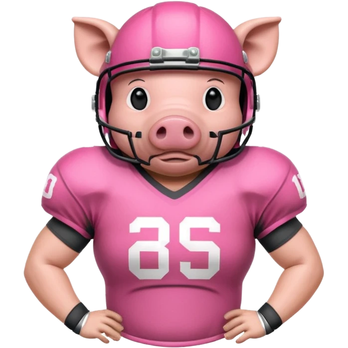 american football player pig emoji