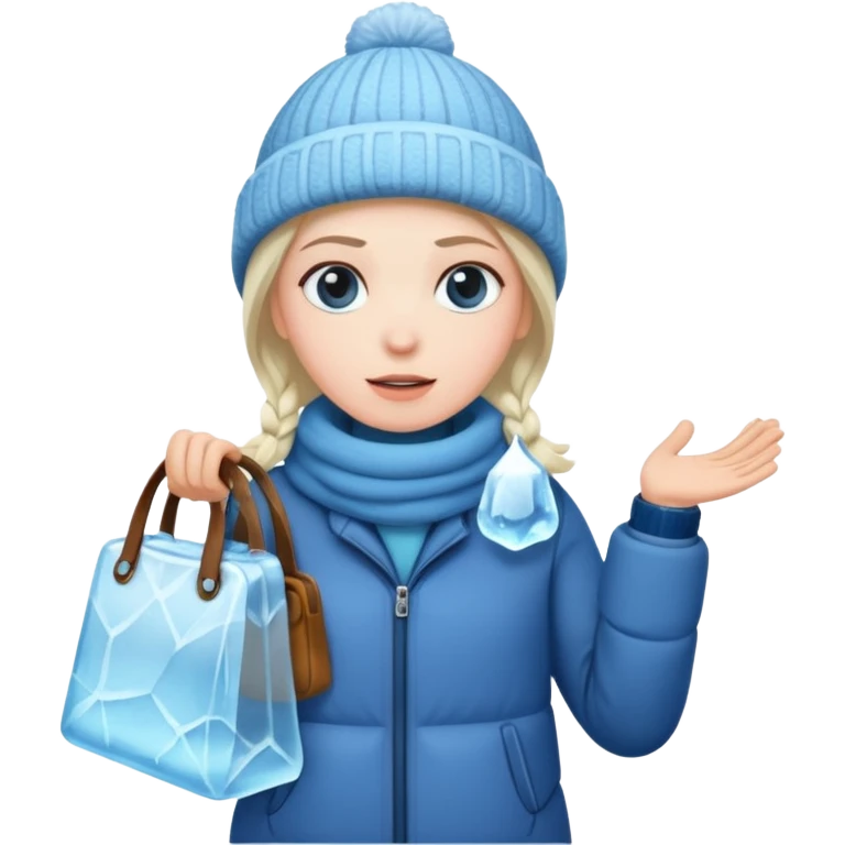 freeze ice and inside clothes and bag emoji