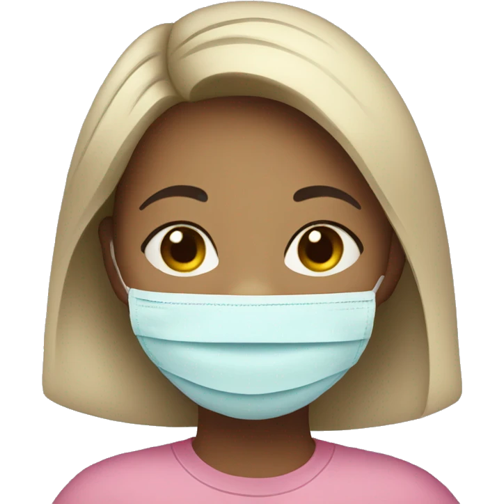 Girl w face mask emoji