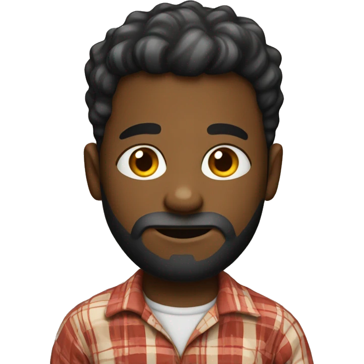 bearded boy in plaid pajamas emoji