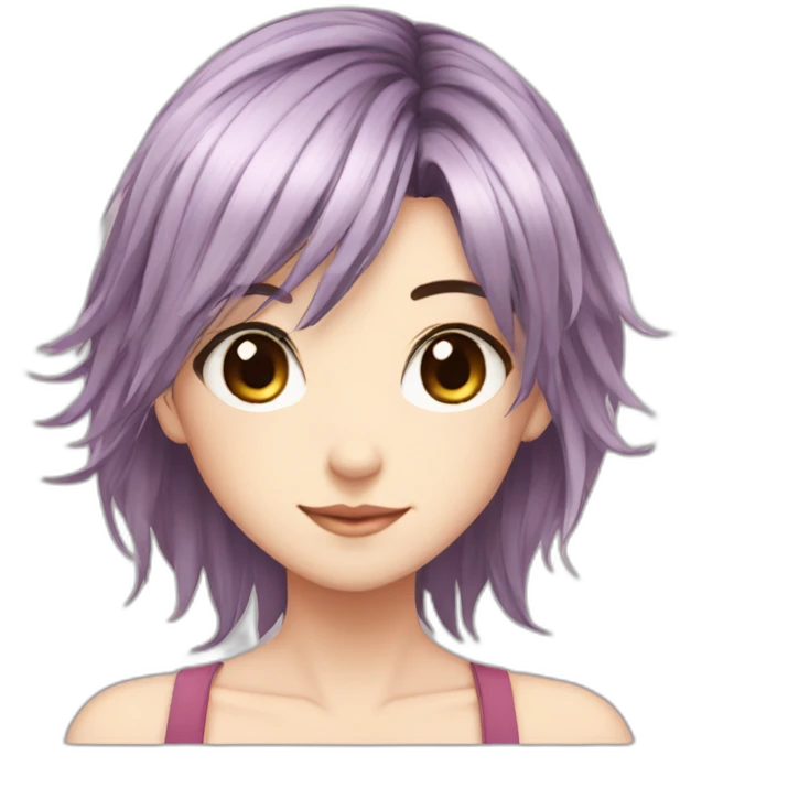 split hair dye anime girl emoji