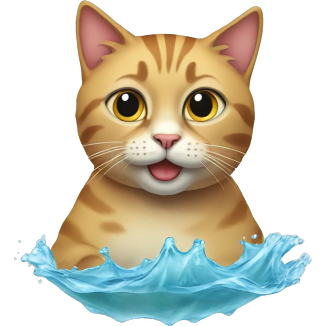 Cat out of the water emoji