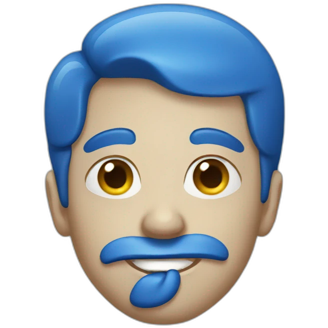 blue face emoji