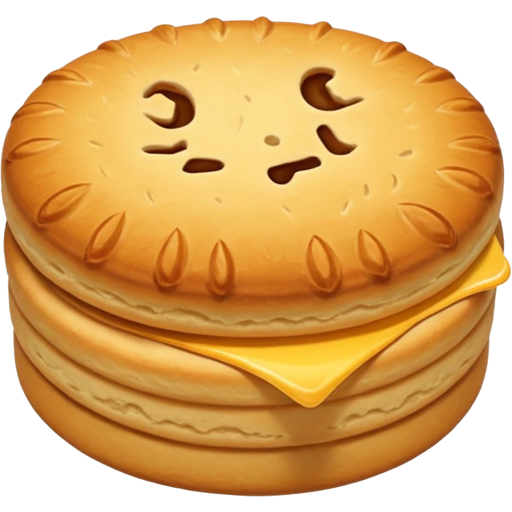 Biscuit rond sans visage emoji