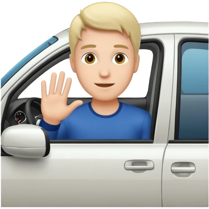 Man opening Car door emoji