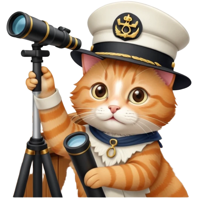 explorer cat on a ship emoji