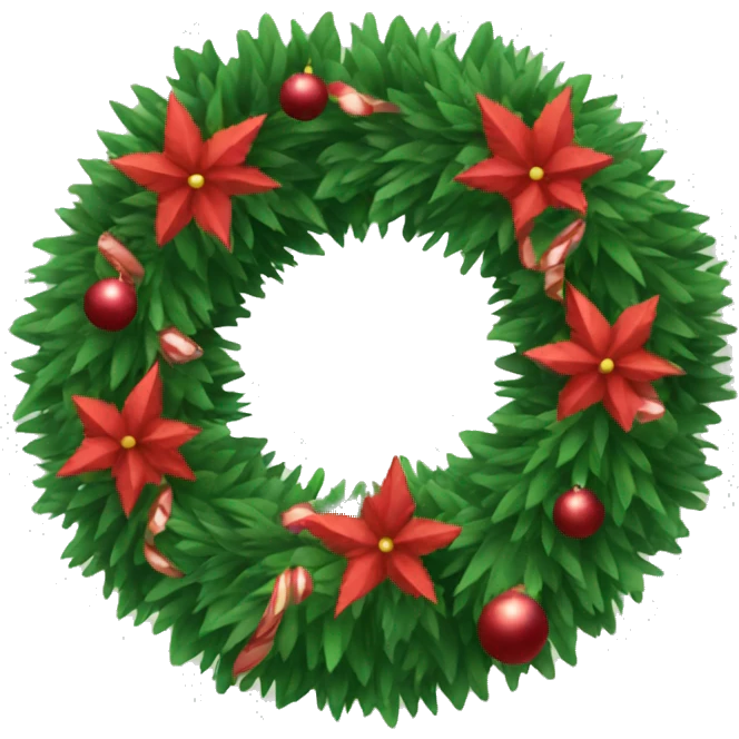 Christmas wreath emoji