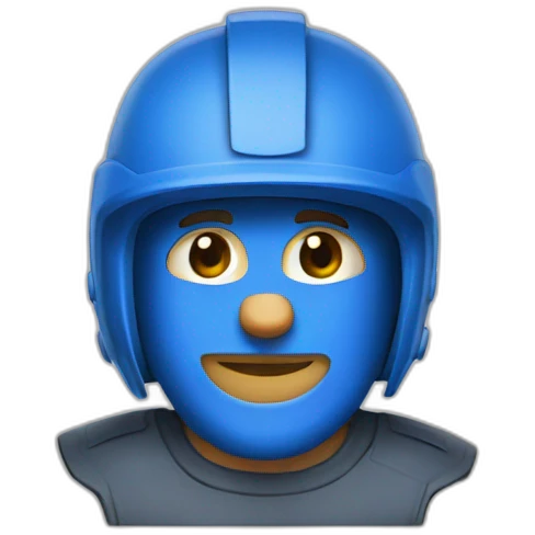 The man in the blue helmet emoji