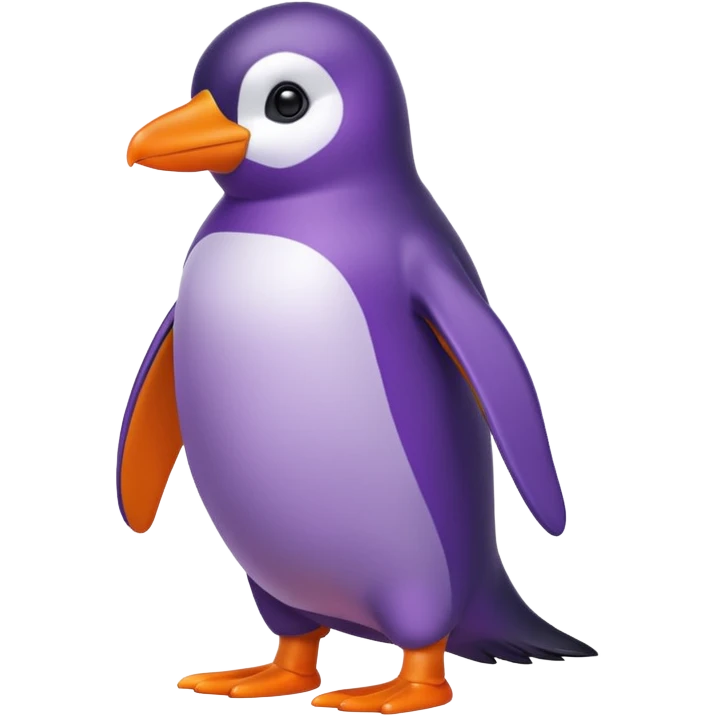 Purple penguin emoji