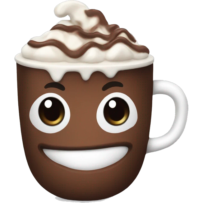 Hot chocolate with cream emoji
