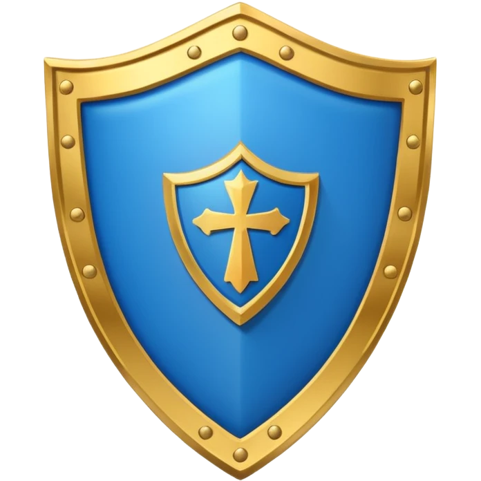 Gold Shield with blue interior and gold banner from Film Studios emoji