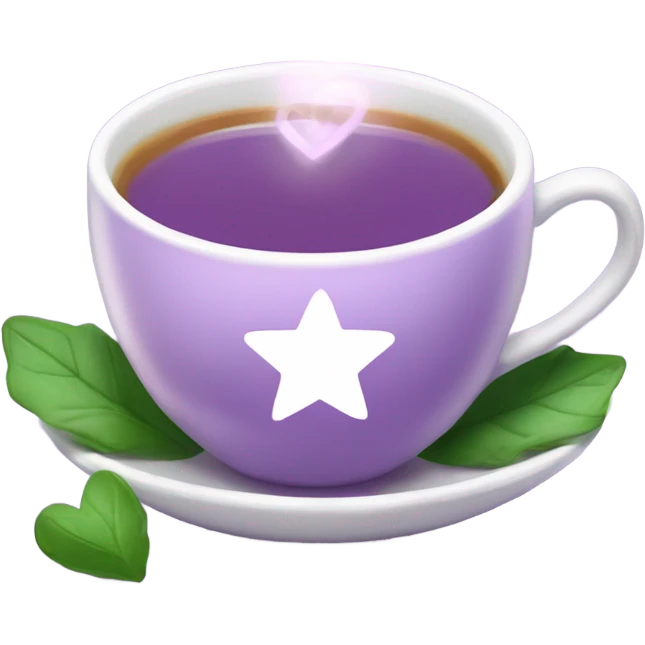 Fragrant New Year's tea Starbux with a lilac heart and the name Kirill emoji