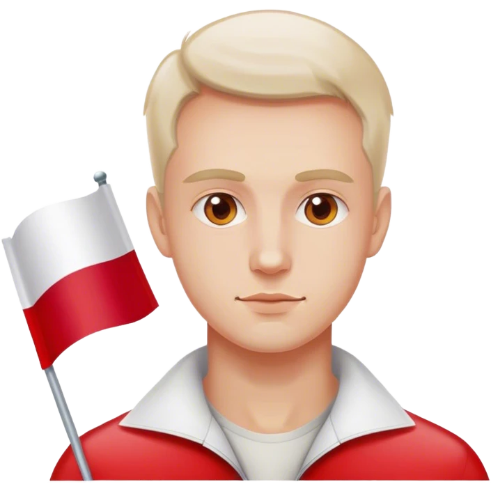 man with polish flag emoji