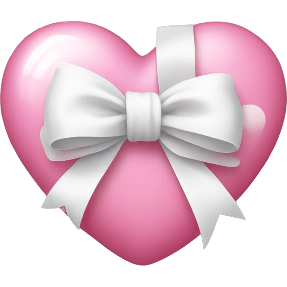pink heart with white bow emoji