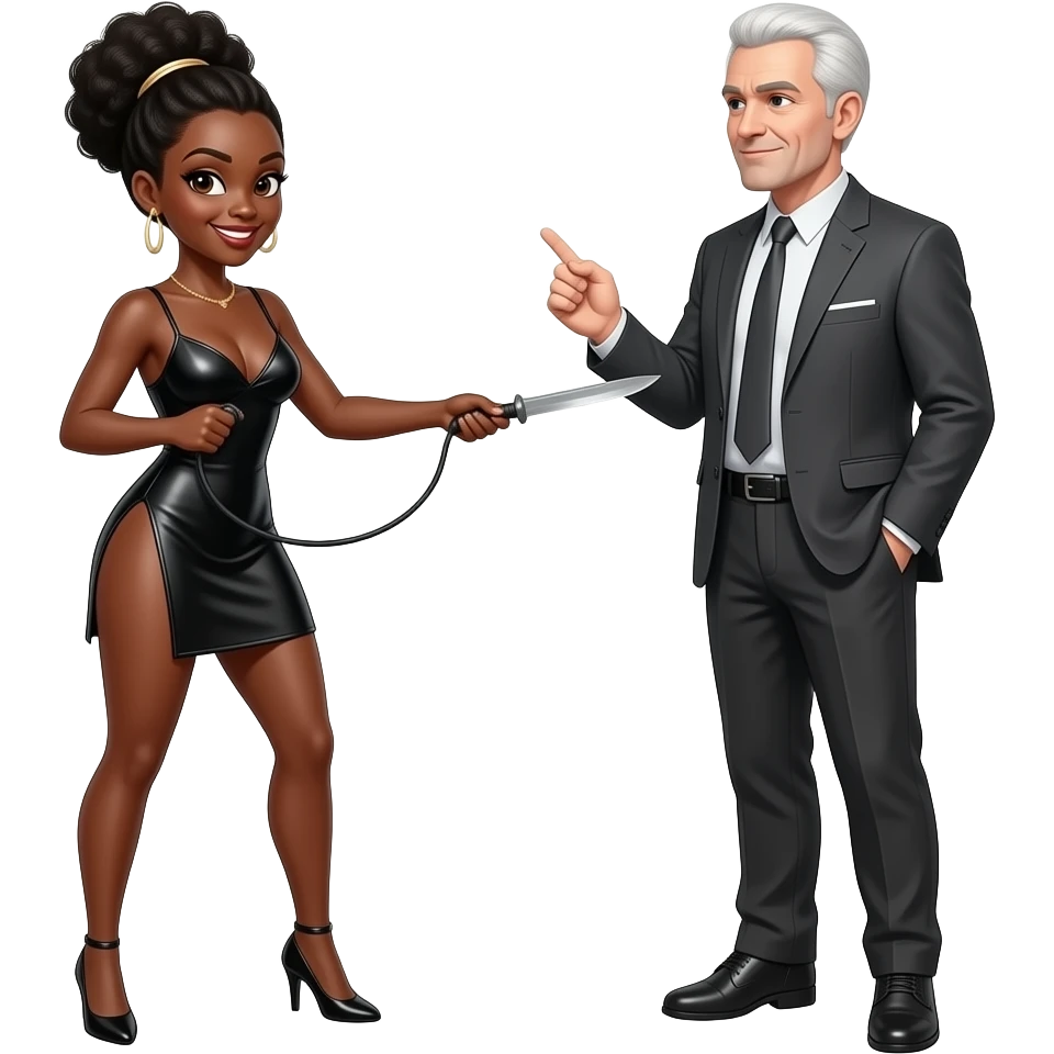 africainemince robe  sexy fouettant homme agé blanc emoji