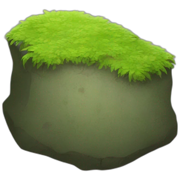 Mossy stone emoji