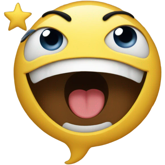 Emoji throwing up stars emoji