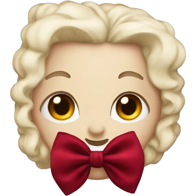 Dark velvet red bow emoji