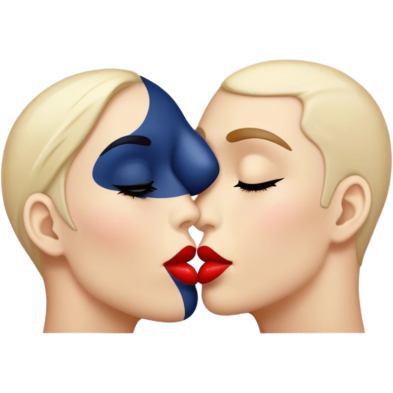 navy blue kiss emoji
