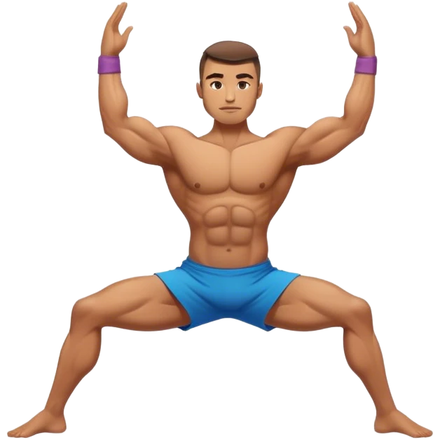 buff man warrior-yoga-pose emoji