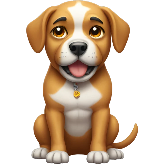 Dog with muscle spirit  emoji