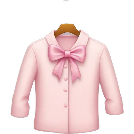 Light pink clothes, hanger with bow emoji