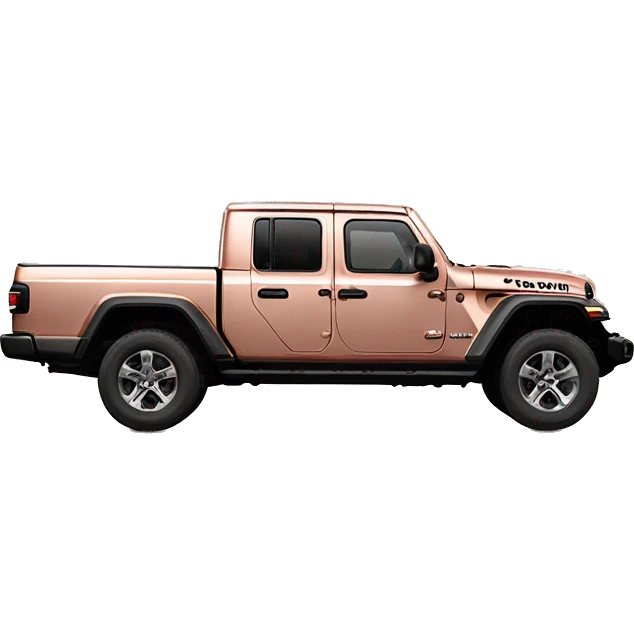 Realistic rose gold Jeep Gladiator truck. emoji