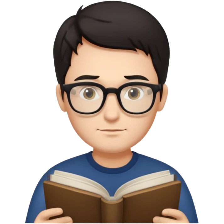 Chico morocho corte libro emoji