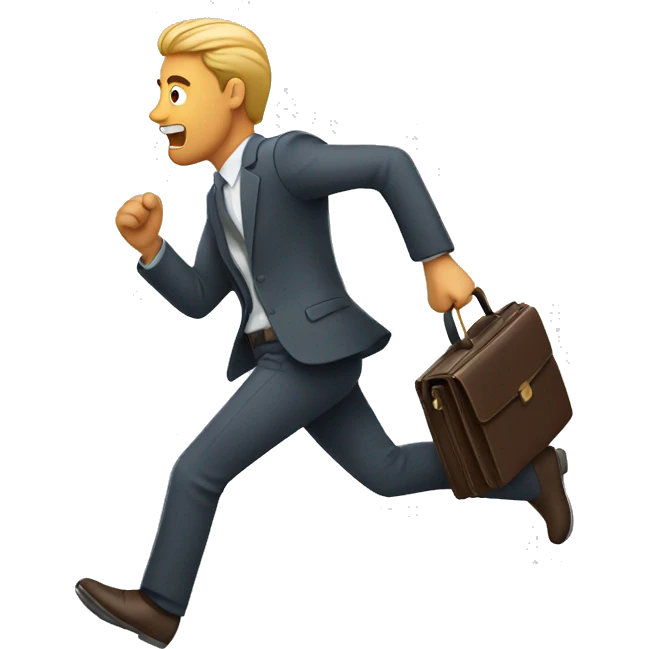 man running with briefcase emoji