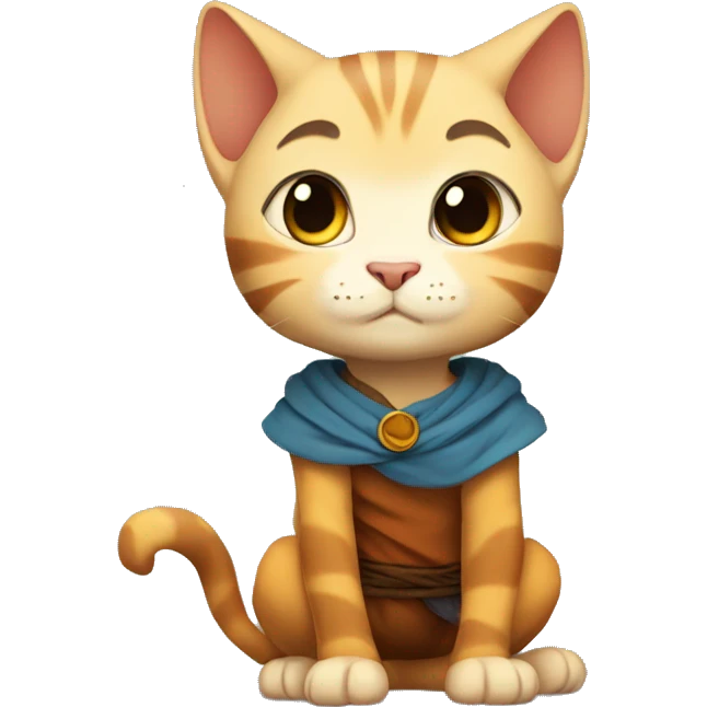 Cute Aang as a cat full body emoji